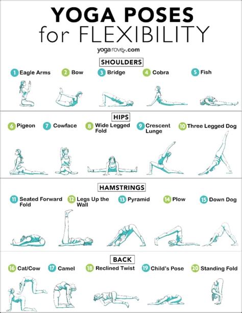 20 Beginner Yoga Poses For Flexibility Free Printable Yoga For