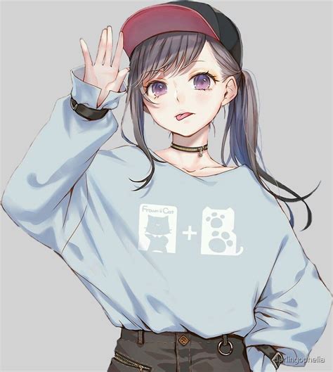 Cute And Casual Sporty Anime Girl By Darlingophelia Redbubble