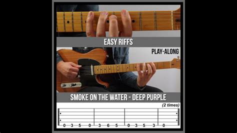 Easy Guitar Riffs Smoke On The Water Tab Deep Purple Easy Version Youtube