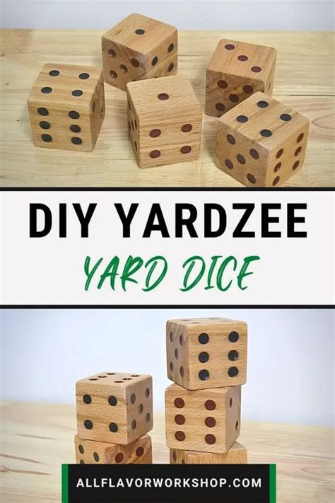 Diy Yardzee Yard Dice Step By Step Free Yardzee Scorecard Allflavor