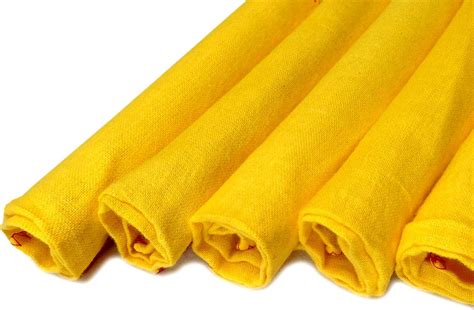 coton mode® large 100 cotton yellow dusters household cleaning polishing dusting cloth 50cm x