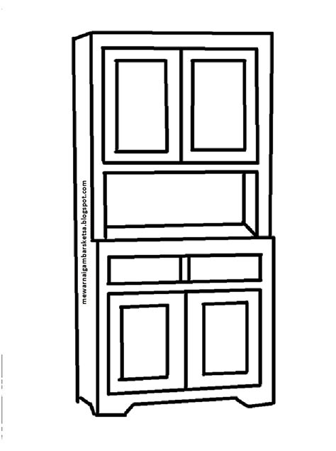 Metode mewarnai gambar pada anak termasuk yang efektif untuk mengenalkan berbagai macam hal, termasuk memperkenalkan berbagai macam hewan. Mewarnai Gambar: Mewarnai Gambar Sketsa Lemari 3
