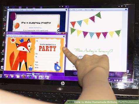 Most templates will have graphics and art on it. 3 Ways to Make Homemade Birthday Party Invitations - wikiHow