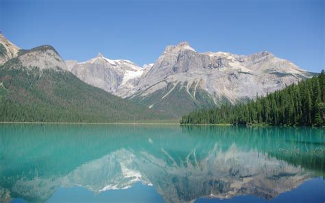 Mountains Landscapes Nature Canada Lakes Reflections Rocky Mountains