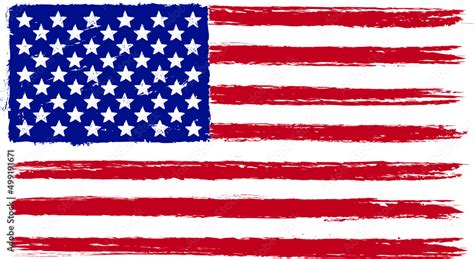 Usa Flag Stars And Stripes Stock Vektorgrafik Adobe Stock