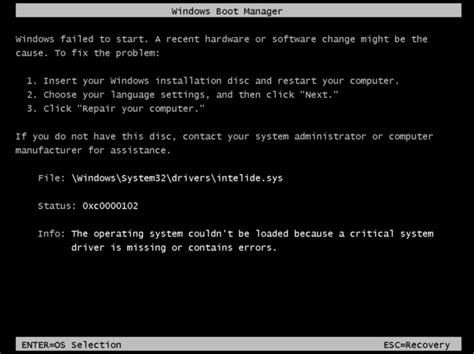 Windows Stop Error 0xc0000102 Status File Corrupt Virtual Machines