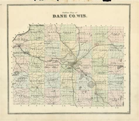 Dane County Atlas Map Map Or Atlas Wisconsin Historical Society