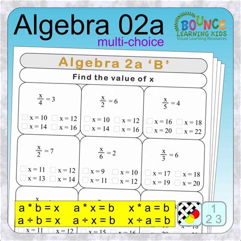 Fun Algebra 2a Worksheets With 72 Practice Questions