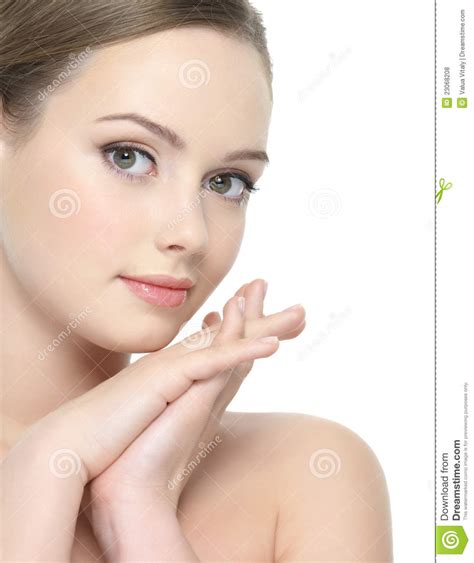 Beautiful Face Of Young Woman Royalty Free Stock Photos