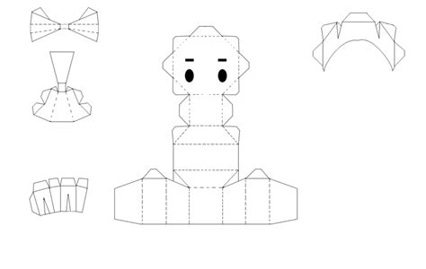 Blank Papercraft Template Paper Doll Template Papercraft Templates