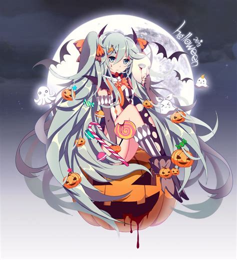 Happy Halloween~~ Anime Art Vocaloid Hatsune Miku