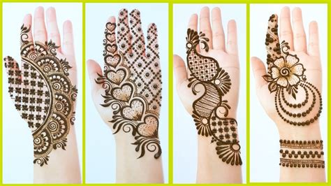 Top 4 Easy Stylish Simple Mehndi Designs Beautiful Mehendi Design For Front Hands Henna