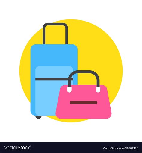 Luggage Icon Suitcases And Bags Travel Baggage Vector Image