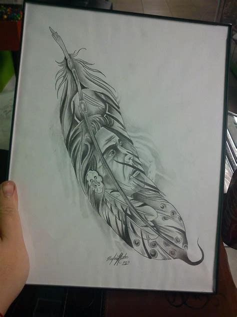 Native American Feather By Mkfoster17 On Deviantart Native American Tattoo Designs Feather