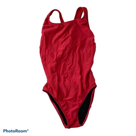 Vintage Red Baywatch Lifeguard Swimsuit Gem