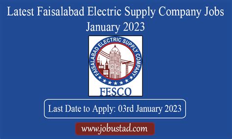 Latest Jobs In Fesco January Faisalabad Electric Supply Company Jobs