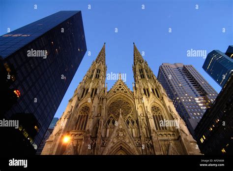 Rockefeller Center And St Patricks Cathedral New York City New York