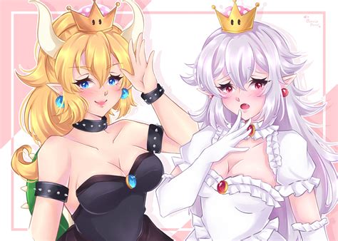 Bowsette And Boosette Art Print Cute Anime Gaming X Print Etsy Canada