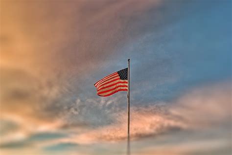 American Flag At Sunset In Ocala Ocala
