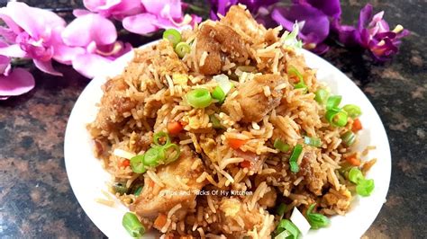 Continue to cook, stirring frequently until all ingredients are heated through, about 5. Chicken Fried Rice Recipe Indian Style | How To Make Homemade Quick Easy Restaurant Fried Rice ...