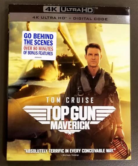 Top Gun Maverick 4k Uhd Blu Ray Digital 2022 Tom Cruise New W