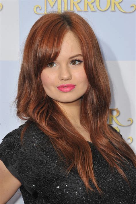 Debby Ryan Wavy Ginger Sideswept Bangs Hairstyle Steal Her Style