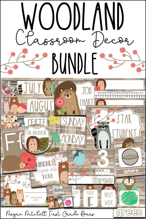 Woodland Classroom Decor Bundle Forest Animals And Rustic Theme