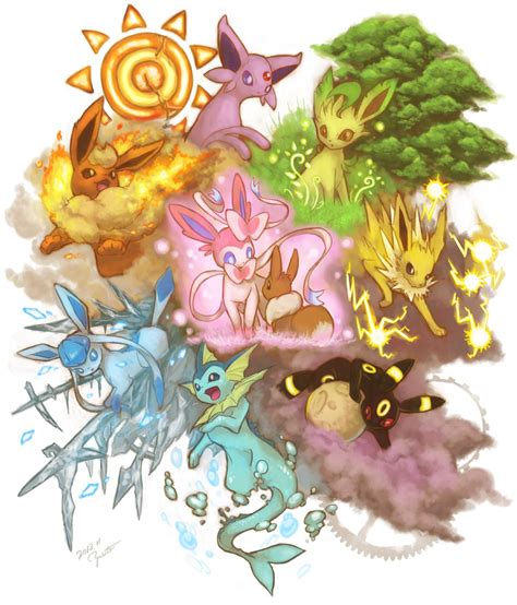 Each Eevee Evolution Shines In Its Own Way This Drawing Simply