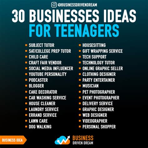 Teenagers You Want To Start A Business Here Are 30 Business And