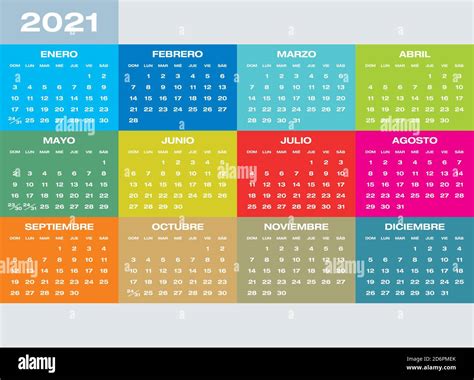 Ilustracion De 2020 2021 Calendario Vectorial De 2022 Anos En Idioma Images