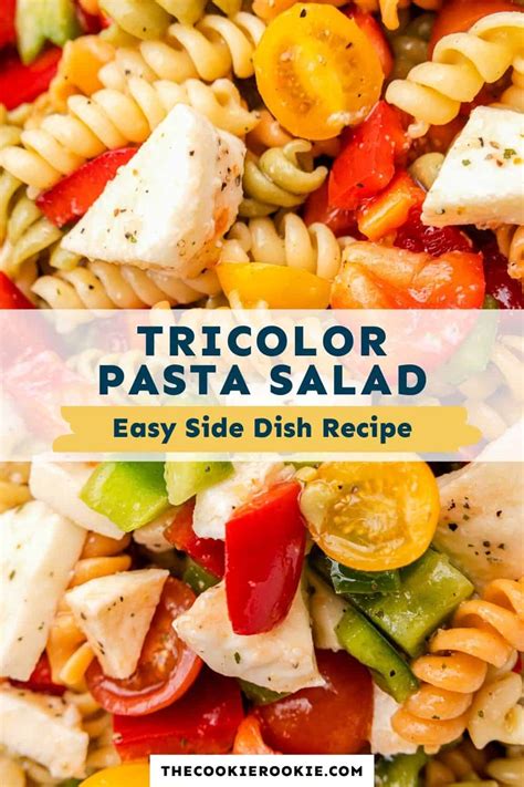 Tricolor Pasta Salad Recipe The Cookie Rookie®