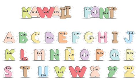 Capital Letters Of The Alphabet Kawaii Style 2730406 Vector Art At Vecteezy