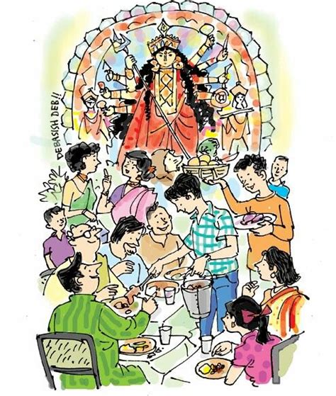 Durga Pujo Pandel Bengali Culture Bengali Art Art Drawings For Kids