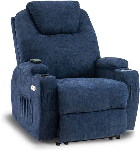 Mcombo Electric Power Recliner Chair With Massage And Heat Extended