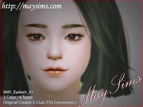 Eyelash 01 At May Sims Sims 4 Updates Sims Makeup Eyelashes Sims 4