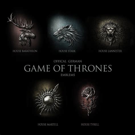 Artstation Offical House Emblems For Game Of Thrones
