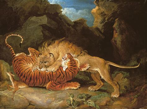 Fight Between A Lion And A Tiger 1797 Painting By James Ward Pixels