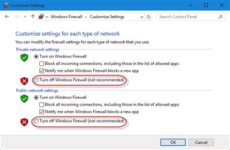 Windows Firewall Turn Off Firewall