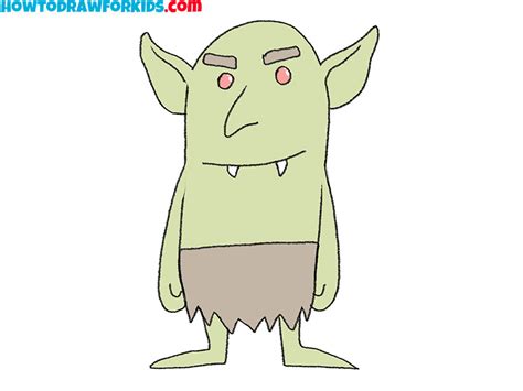 How To Draw A Goblin Easy Drawing Tutorial For Kids