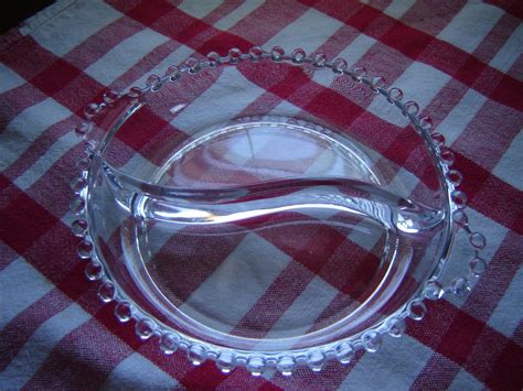 Vintage Imperial Glass Candlewick Relish Dish Wedding Table Setting
