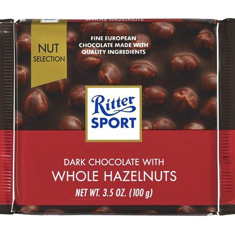 Ritter Sport Dark Chocolate With Whole Hazelnuts Pick Up In Store