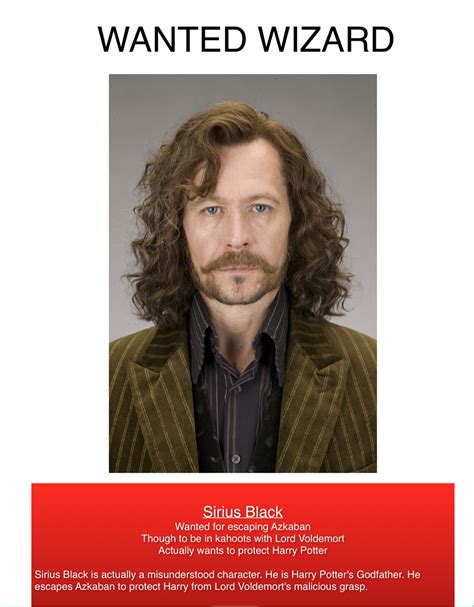 Wanted Poster Ft Sirius Black J K Rowling The Mystery Behind Her Literary Magic