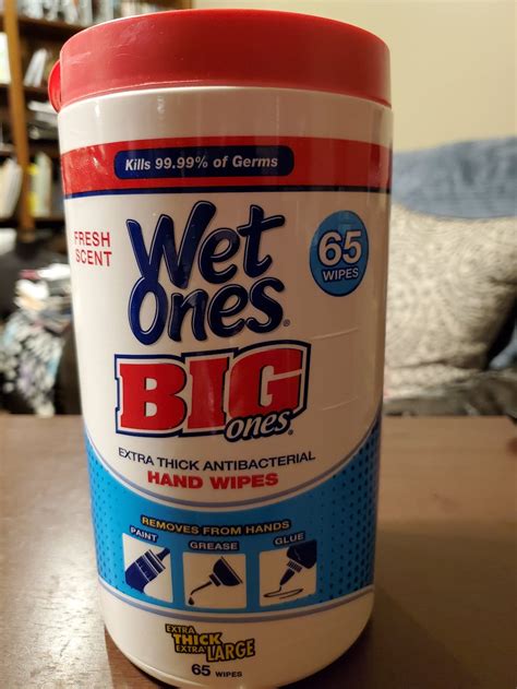 Wet Ones Big Ones Antibacterial Hand Wipes Fresh 65 Ct — Rafaelos