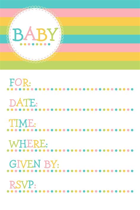 baby shower invitation baby shower invite template