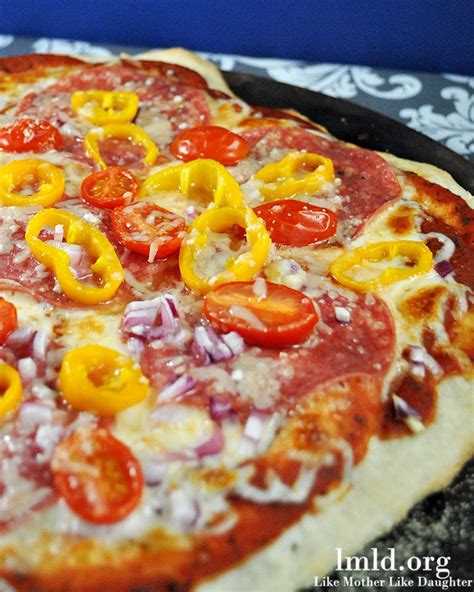 Italian Salami Pizza Like Mother Like Daughter