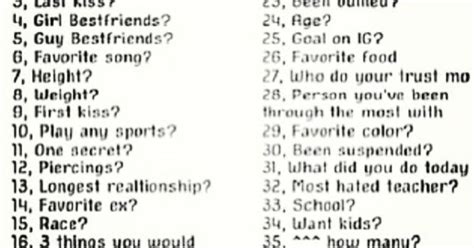 Ask Me Please I Love These Things For Some Reason Just Pick A Number And Ill Answer The