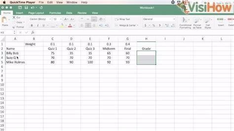 The tutorial shows how to do mathematic calculations in excel and change the order of operations in your formulas. Compute Weighted Grades in Excel 2016 - VisiHow