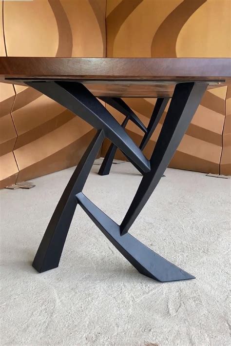 Dining table legs + desk legs. Metal Table Legs (set of 2) Modern industrial dining table ...