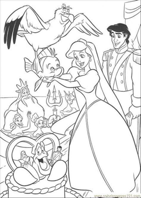 What a great selection of jewelry. Wedding Ceremony Of Ariel And Eric Coloring Page - Free ...