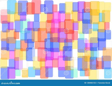 Abstract Geometric Colorful Rectangles Seamless Pattern Background Stock Illustration